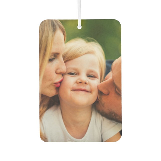 Photo Elegant Script Family Name Air Freshener (Front)