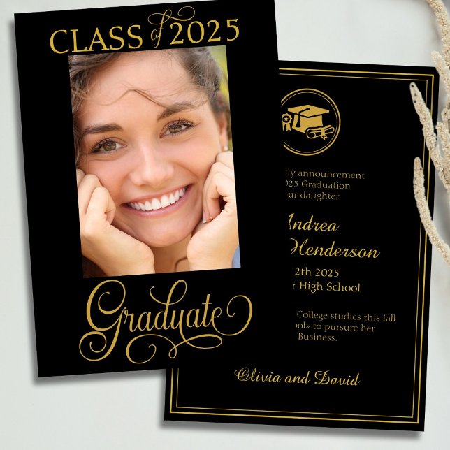 Photo Elegant Script Graduate Announcement (Creator Uploaded)