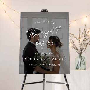 Photo Elegant The Night Before Rehearsal Dinner Foam Board