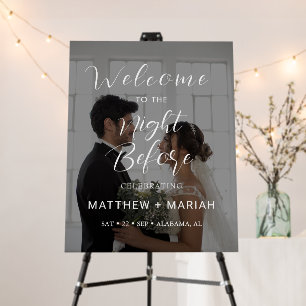 Photo Elegant The Night Before Rehearsal Dinner Foam Board