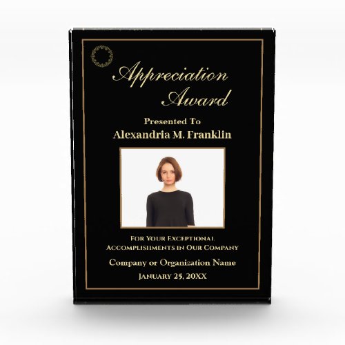 Photo Employee Appreciation Retirement Acrylic Award