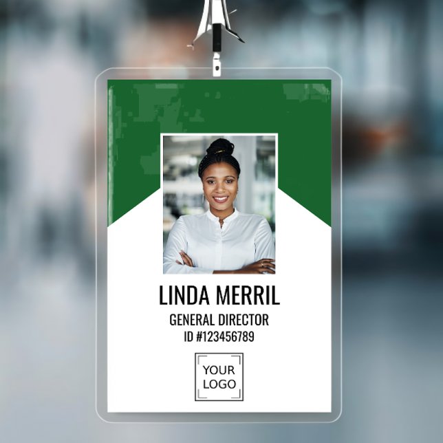 Photo Employee Company Logo  Security GREEN Badge (Creator Uploaded)