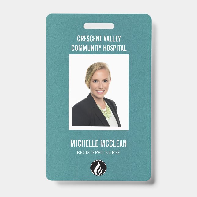 Photo Employee Custom Health Professional Badge (Front)