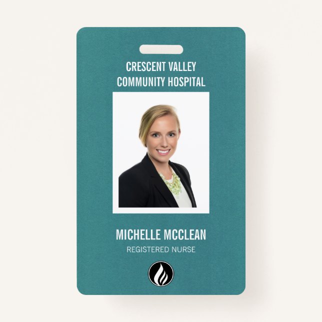 Photo Employee Custom Health Professional Badge (Front)