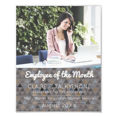 Photo employee of the month award certificate