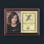 Photo employee of the month recognition award plaque<br><div class="desc">Really nice employee of the month award plaque using your employee's photo,  custom text and company logo,  the perfect addition to your recognition and engagement programs,  this one features a faux brass background and title plate.</div>