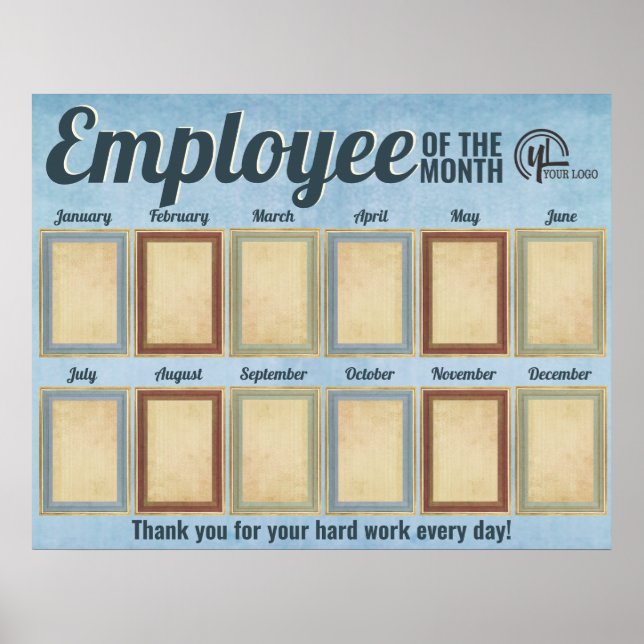 Photo employee of the month recognition display po poster (Front)