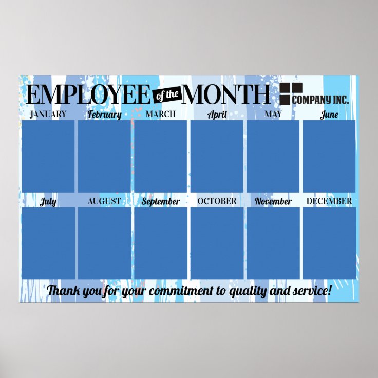 Photo employee of the month recognition display poster | Zazzle