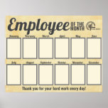 Photo Employee Of The Month Recognition Display Poster at Zazzle