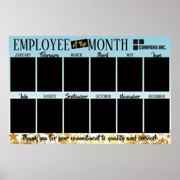 Photo Employee Of The Month Recognition Display Poster by yourockawards at Zazzle