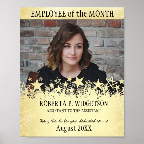 Photo employee of the month ROCK STAR GOLD Poster
