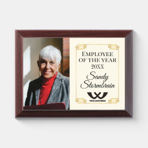 Photo employee of the year recognition award plaque
