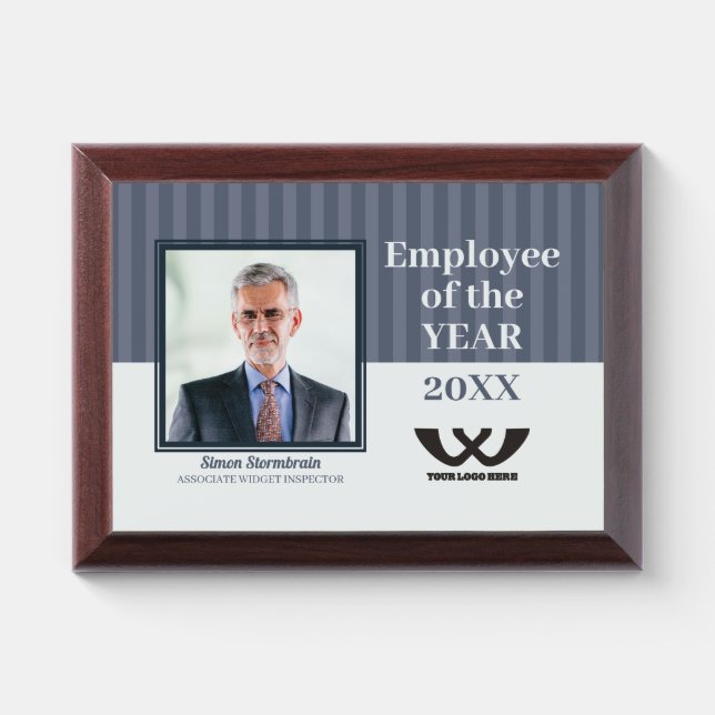 Photo employee of the year recognition award plaque (Horizontal)