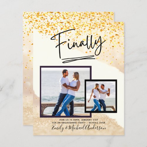 PHOTO ENGAGEMENT Invitations Announcements FINALLY