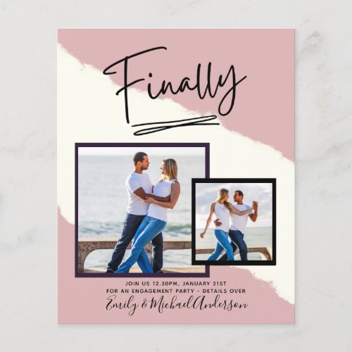 PHOTO ENGAGEMENT Invitations Announcements FINALLY Flyer