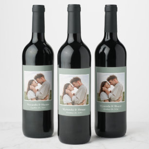 Photo Engagement Party Eucalyptus Wine Label