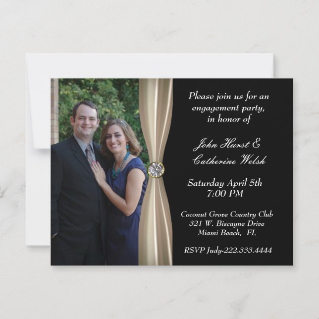 Photo engagement party Invitation (Front)