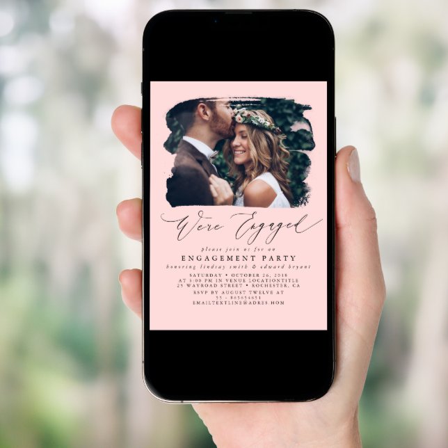 Photo Engagement Party Invitations - We're Engaged (Front Digital)