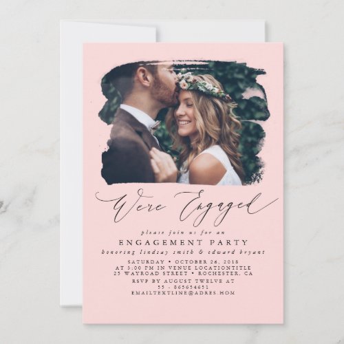 Photo Engagement Party Invitations _ Were Engaged