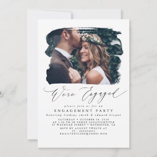 Photo Engagement Party Invitations - We're Engaged