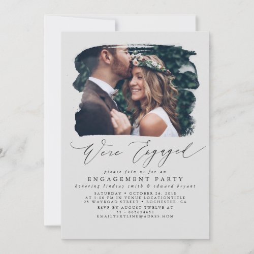 Photo Engagement Party Invitations - We're Engaged