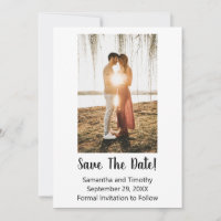 Photo Engagement Wedding Save The Date Card