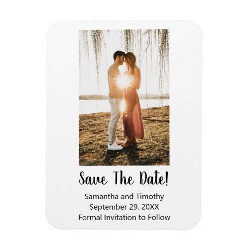 Photo Engagement Wedding Save The Date Card Magnet