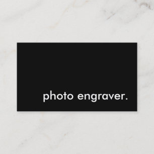 photo engraver. business card