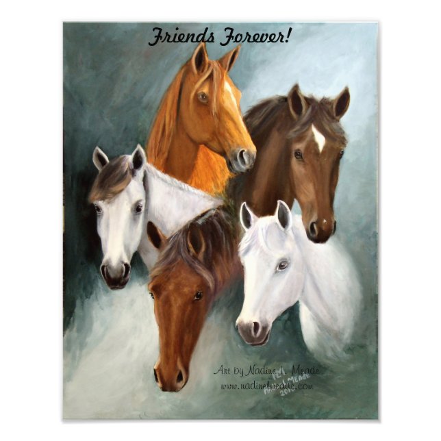 Photo enlargement, 5 Horse Heads Print (Front)