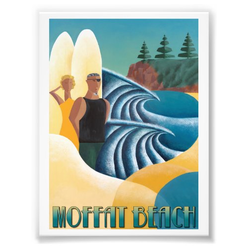 Photo Enlargement _ Art Deco Poster Moffat Beach