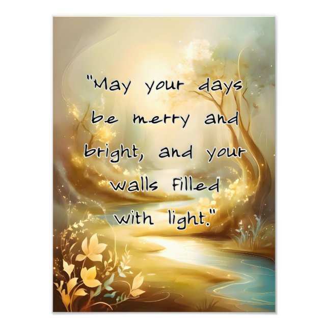 Photo Enlargement - May Your Days Be Merry (Front)