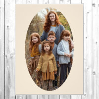 Photo Enlargement Oval Template Ready to Frame