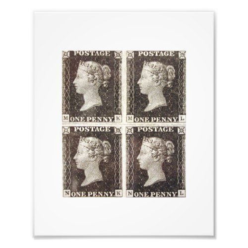 Photo Enlargement _ Penny Black Postage Stamps