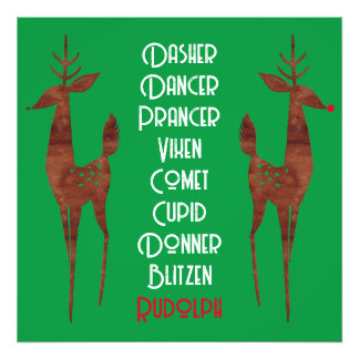 Photo Enlargement - Santa's Reindeer -Rudolph