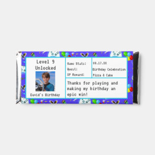 Photo Epic Gamer Happy Birthday Critical Hit! Hershey Bar Favors