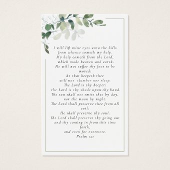 Photo Eucalyptus Funeral Memorial Prayer Card | Zazzle