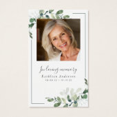 Photo Eucalyptus Funeral Memorial Prayer Card | Zazzle
