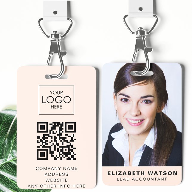 Photo Event ID Custom Lanyard Name Tag QR Code Badge (Creator Uploaded)
