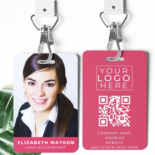 Photo Event ID Custom Lanyard Name Tag QR Code Badge