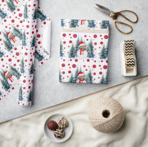 Photo Face Christmas Funny Snowman Wrapping Paper