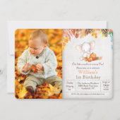 PHOTO - Fall Pumpkin 1st Birthday Invitation (Front)