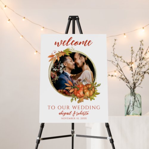 Photo Fall Welcome to Our Wedding Foam Board