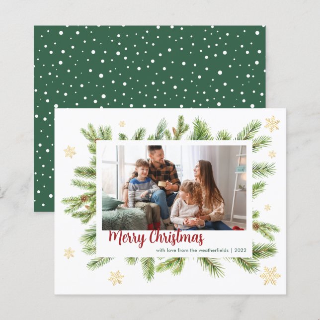Photo Family Christmas Holidays Keepsake (Front/Back)