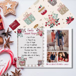 Photo Family Collage Country Christmas Card<br><div class="desc">Christmas greeting card family photo collage a holiday recipe country style. Lovely way to express your family's holiday spirit this holiday season. Christmas holiday recipe and personal photos is a very special family keepsake which is the best gift of all. With Family's Secret Recipe written on the front with lots...</div>