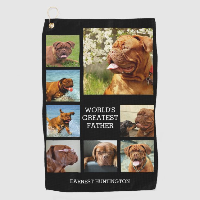 Photo  Family Collage Montage Epic Fun Golf Towel (Front)