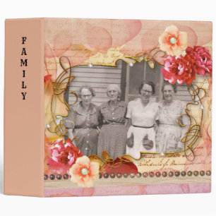 Photo Family Genealogy Shabby Chic Binder