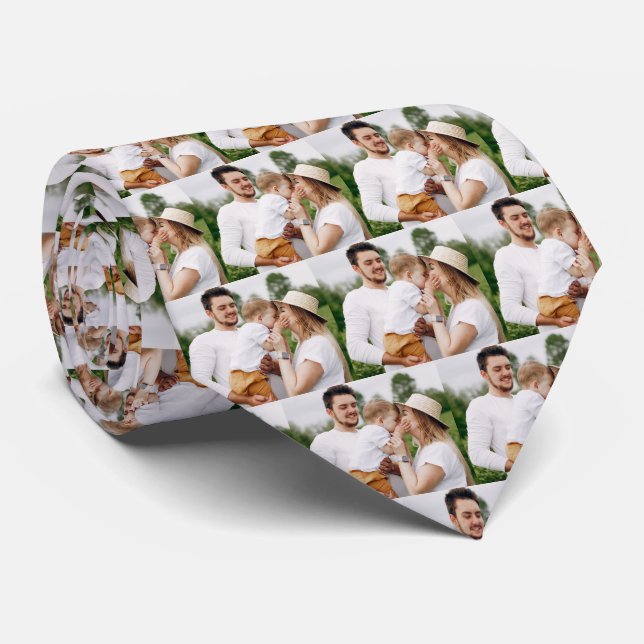 Photo Family Personalized Neck Neck Tie (Rolled)