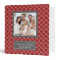Photo Family  Recipe Binder Quatrefoil Red