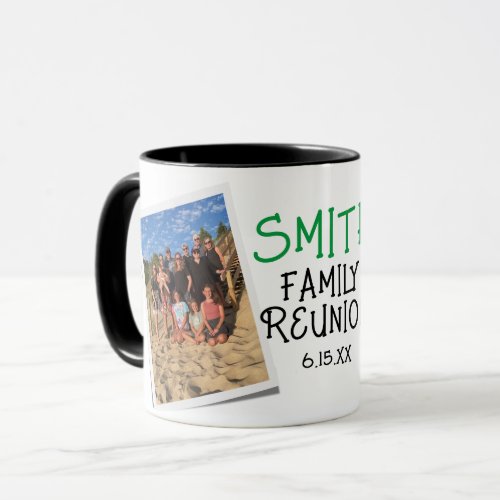 Photo Family Reunion Keepsake Green Mug