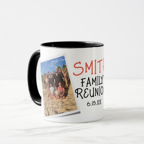 Photo Family Reunion Keepsake Orange Mug